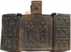 Складень трёхстворчатый: Святитель Власий и Афанасий Великий. Избранные святые