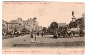 Warszawa.  Krakowskie-Przedmiescie, i Pomnik A.Mickiewieza.№507
